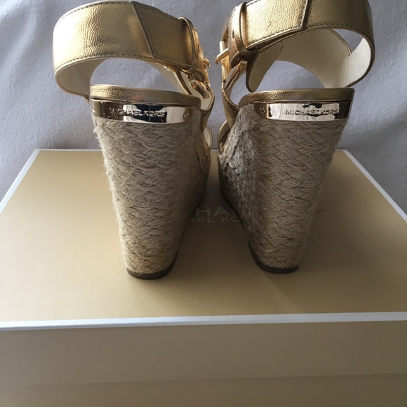 Michael Kors Poesy Wedge Espadrilles Sandal Size 7 1/2 M - Picture 3 of 13